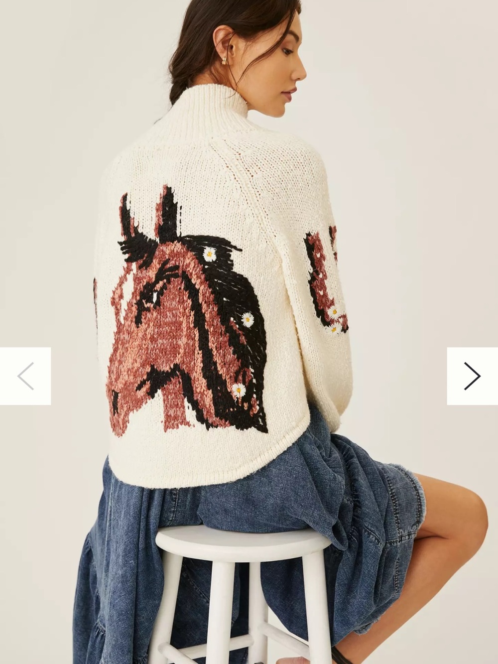 Viral Anthro Horse Utility Sweater Jacket